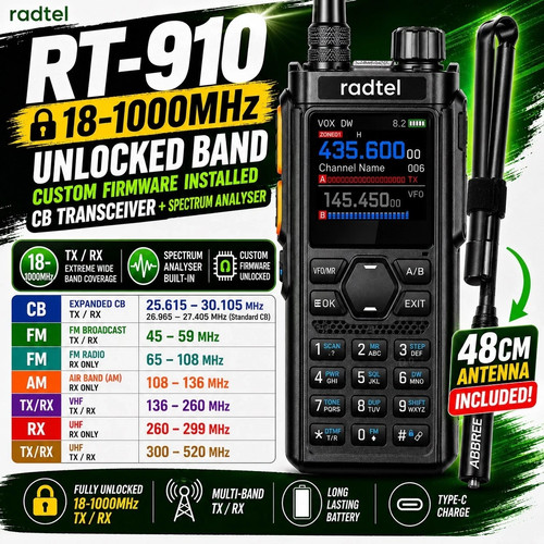 Radtel 910 1000mhz with - radtel, 18-1000mhz